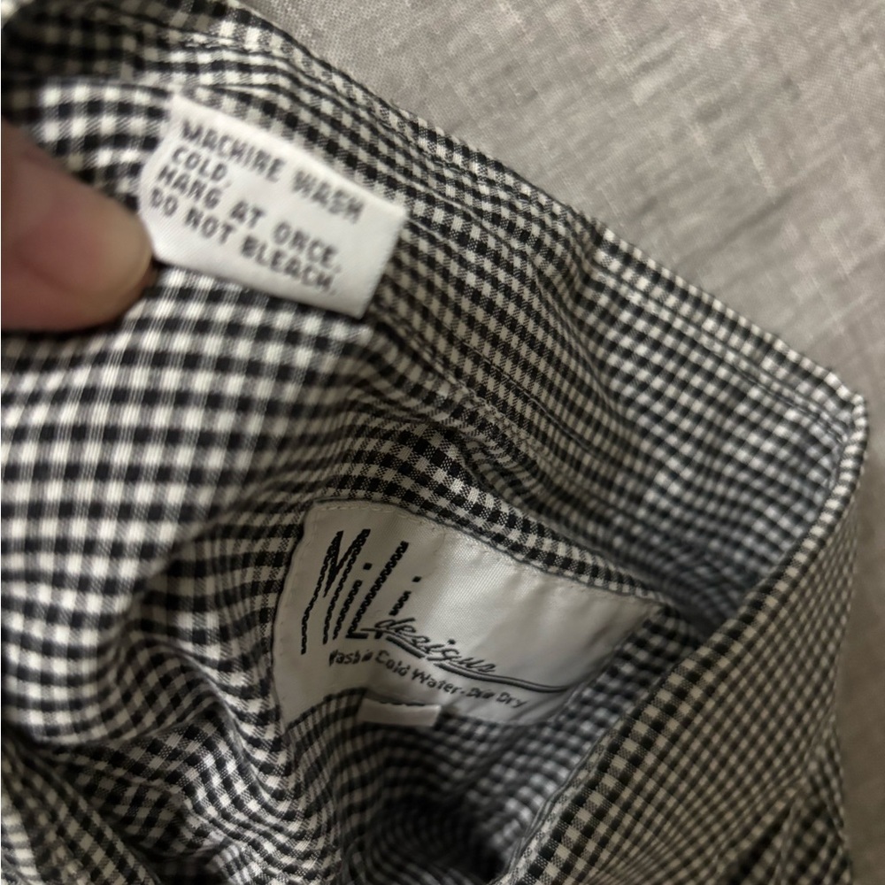 Vintage Millie Deaings Halloween Black and White Checkered Shirt - Picture 13 of 13